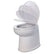 Jabsco Deluxe Flush 14 Straight Back 12V Freshwater Electric Marine Toilet wSolenoid Valve  Soft Close Lid 580803012