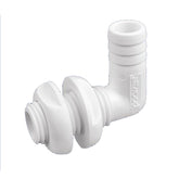 Attwood White Plastic 90 Degree ThruHull Connector  118 Inner Diameter 38793