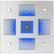 SeaDog Square LED Mirror Light wOnOff Dimmer  White  Blue 4018403