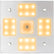 SeaDog Square LED Mirror Light wOnOff Dimmer  White  Blue 4018403