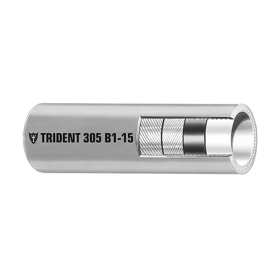 Trident Marine 516 x 50 Boxed Barrier Lined B115 EPA Compliant Outboard Fuel Line Hose  Gray 3050566