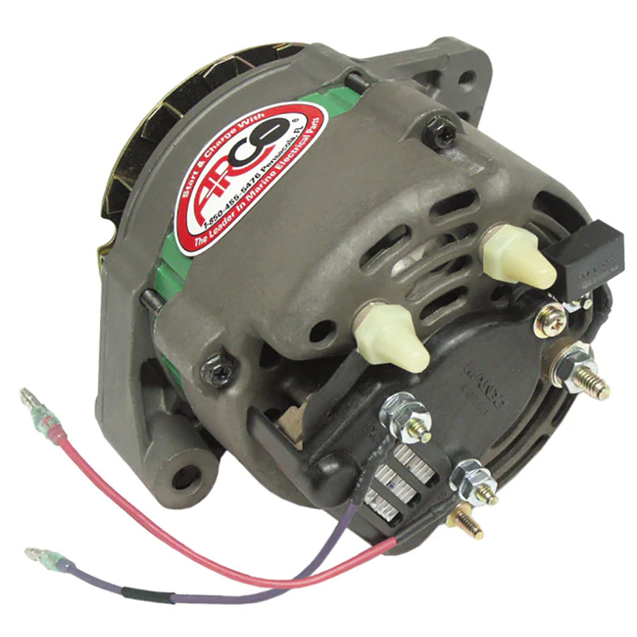 ARCO Marine Premium Replacement Alternator wMultiGroove Serpentine Pulley  12V  65A 60060