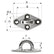 Wichard Diamond Pad Eye  Round  60mm Length 22364  M5 Screw 6644W